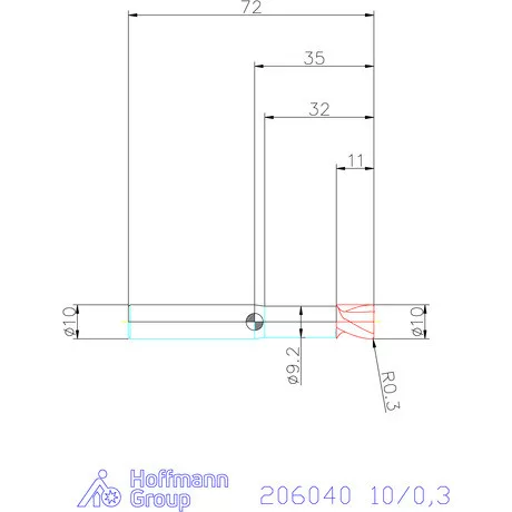 Garant VHM tóruszmaró 10/0,3 mm