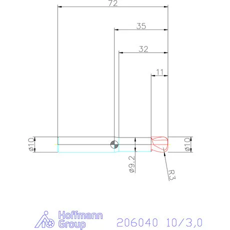 Garant VHM tóruszmaró 10/3,0 mm
