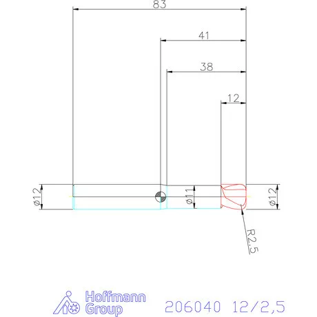 Garant VHM tóruszmaró 12/2,5 mm