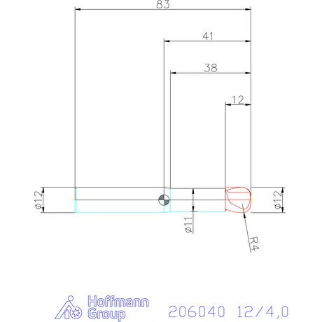Garant VHM tóruszmaró 12/4,0 mm