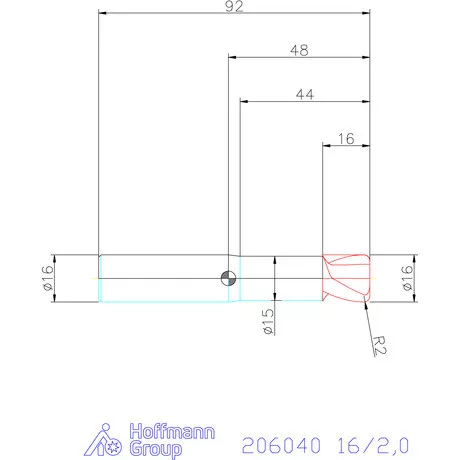 Garant VHM tóruszmaró 16/2,0 mm