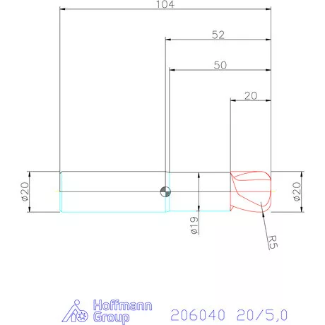 Garant VHM tóruszmaró 20/5,0 mm