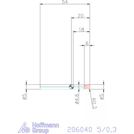 Garant VHM tóruszmaró 5/0,3 mm