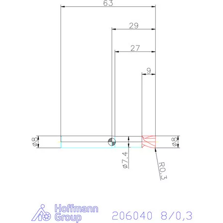 Garant VHM tóruszmaró 8/0,3 mm