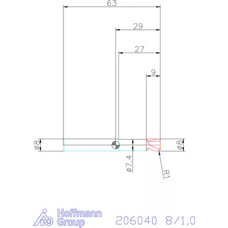 Garant VHM tóruszmaró 8/1,0 mm