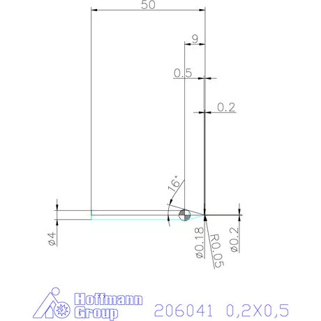 Garant VHM tóruszmaró R 1 0,05 0,2X0,5 mm