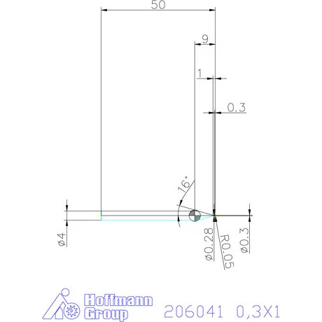 Garant VHM tóruszmaró R 1 0,05 0,3X1 mm