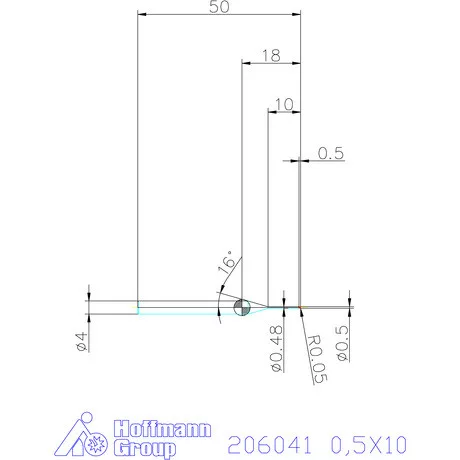 Garant VHM tóruszmaró R 1 0,05 0,5X10 mm