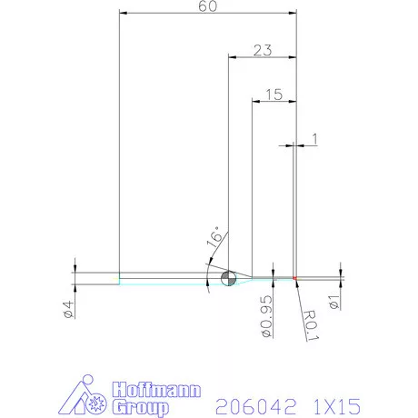 Garant VHM tóruszmaró R 1 0,1 1X15 mm