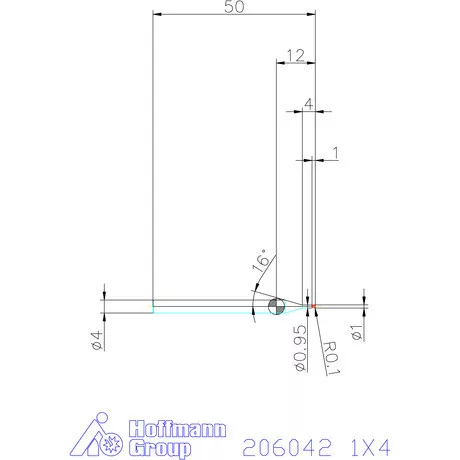 Garant VHM tóruszmaró R 1 0,1 1X4 mm