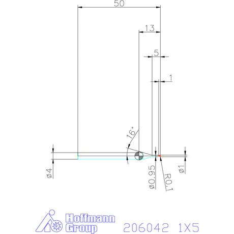 Garant VHM tóruszmaró R 1 0,1 1X5 mm