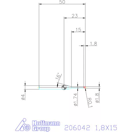 Garant VHM tóruszmaró R 1 0,1 1,8X15 mm