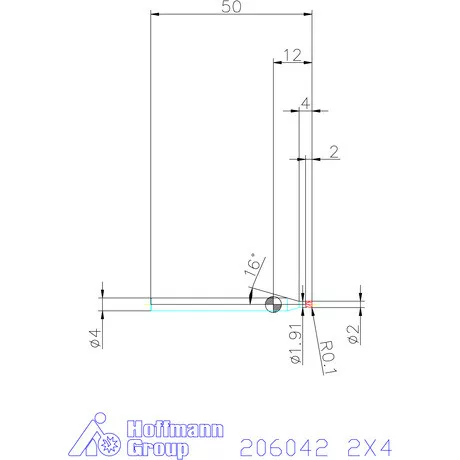 Garant VHM tóruszmaró R 1 0,1 2X4 mm
