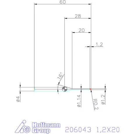 Garant VHM tóruszmaró R 1 0,2 1,2X20 mm