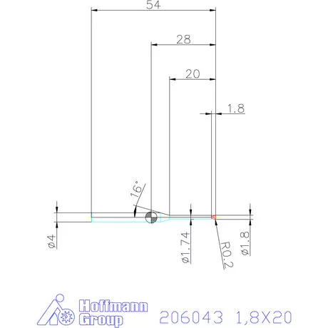 Garant VHM tóruszmaró R 1 0,2 1,8X20 mm