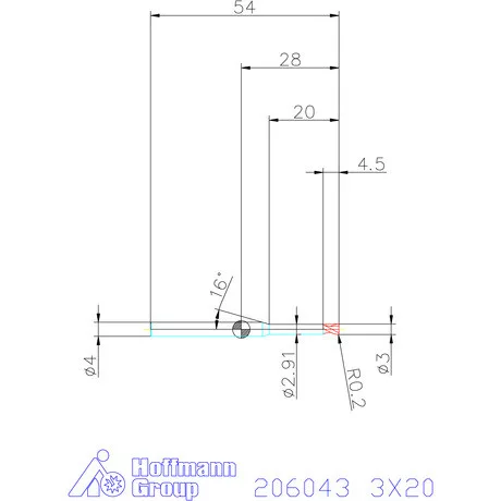 Garant VHM tóruszmaró R 1 0,2 3X20 mm