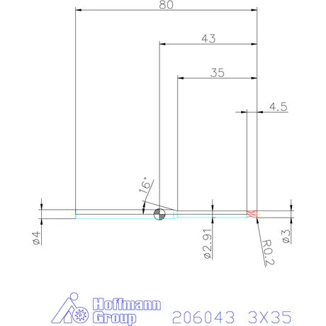 Garant VHM tóruszmaró R 1 0,2 3X35 mm