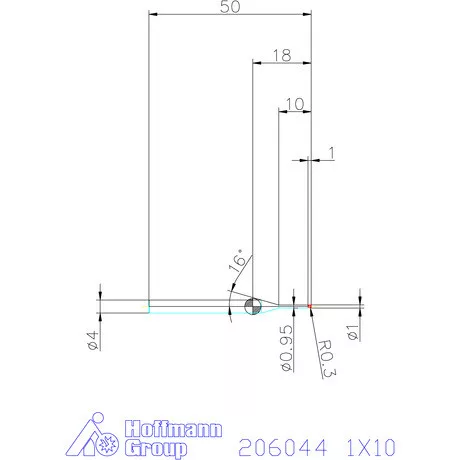 Garant VHM tóruszmaró R 1 0,3 1X10 mm