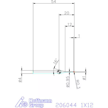 Garant VHM tóruszmaró R 1 0,3 1X12 mm