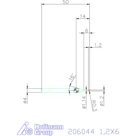 Garant VHM tóruszmaró R 1 0,3 1,2X6 mm