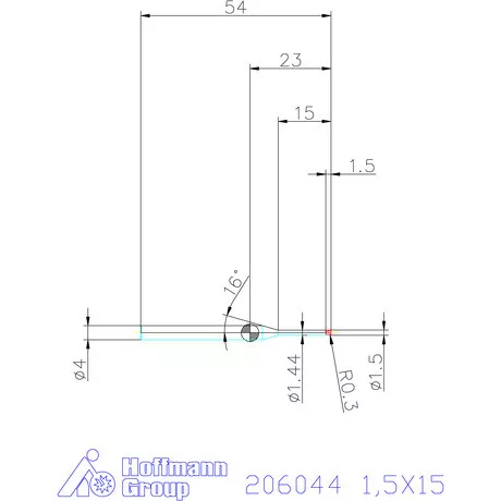 Garant VHM tóruszmaró R 1 0,3 1,5X15 mm