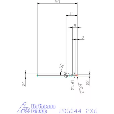Garant VHM tóruszmaró R 1 0,3 2X6 mm