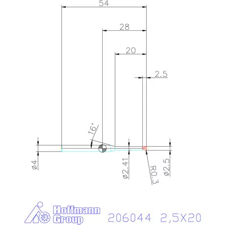 Garant VHM tóruszmaró R 1 0,3 2,5X20 mm