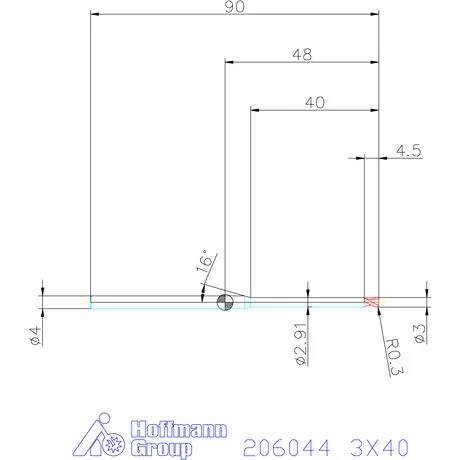 Garant VHM tóruszmaró R 1 0,3 3X40 mm
