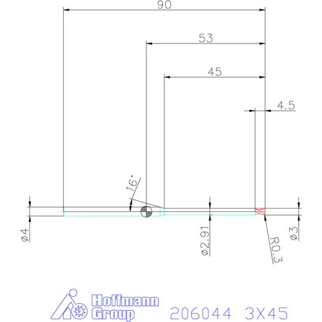 Garant VHM tóruszmaró R 1 0,3 3X45 mm