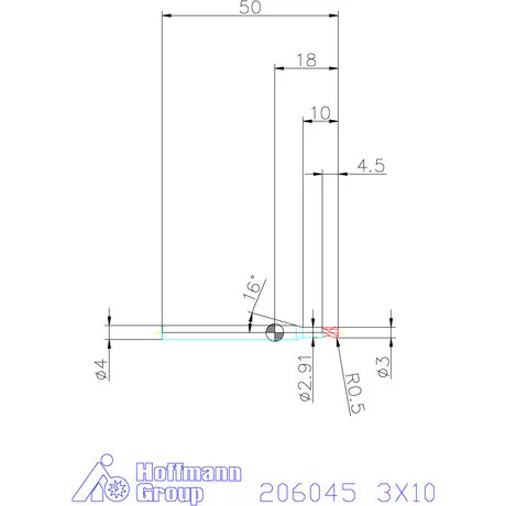 Garant VHM tóruszmaró R 1 0,5 3X10 mm