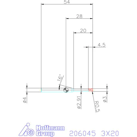 Garant VHM tóruszmaró R 1 0,5 3X20 mm