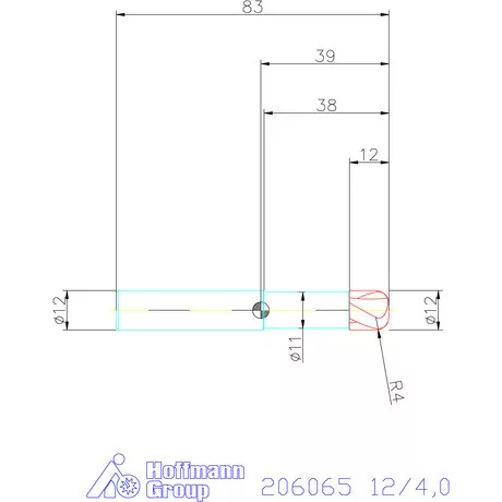 Garant VHM tóruszmaró 12/4,0 mm