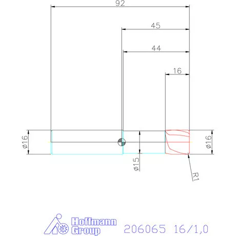 Garant VHM tóruszmaró 16/1,0 mm