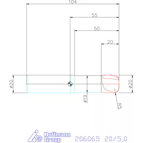 Garant VHM tóruszmaró 20/5,0 mm