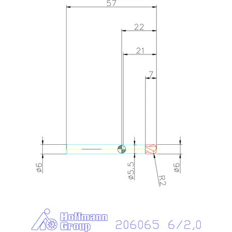 Garant VHM tóruszmaró 6/2,0 mm
