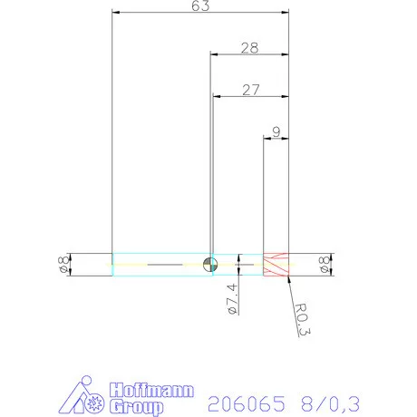Garant VHM tóruszmaró 8/0,3 mm