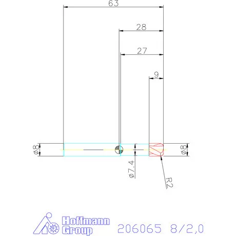 Garant VHM tóruszmaró 8/2,0 mm