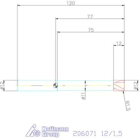 Garant VHM tóruszmaró 12/1,5 mm