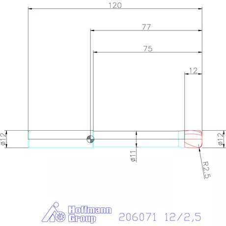 Garant VHM tóruszmaró 12/2,5 mm