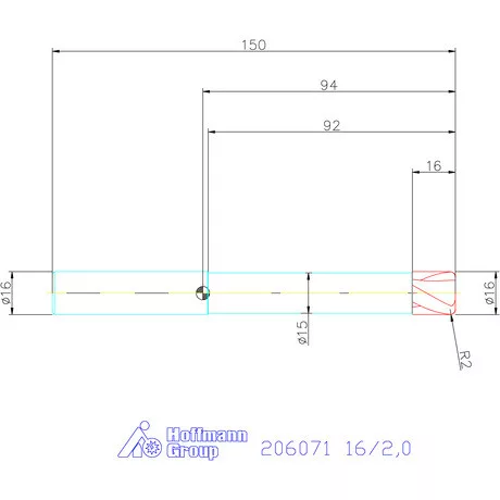 Garant VHM tóruszmaró 16/2,0 mm