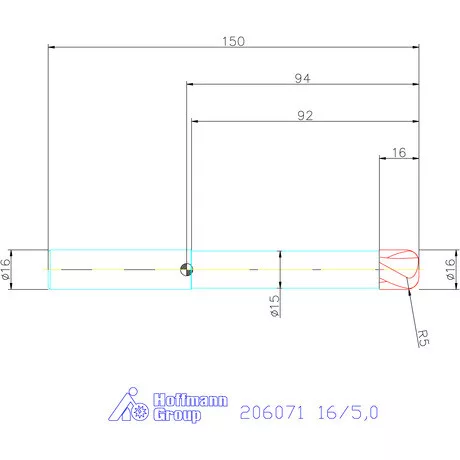 Garant VHM tóruszmaró 16/5,0 mm