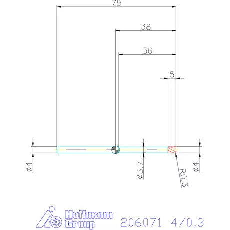 Garant VHM tóruszmaró 4/0,3 mm