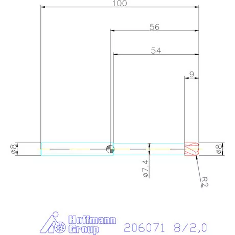 Garant VHM tóruszmaró 8/2,0 mm