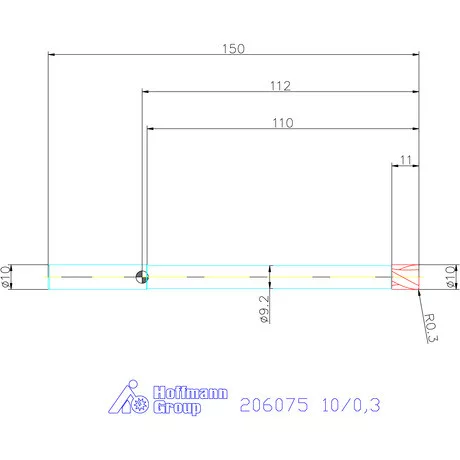 Garant VHM tóruszmaró 10/0,3 mm