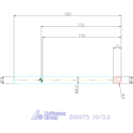 Garant VHM tóruszmaró 10/3,0 mm