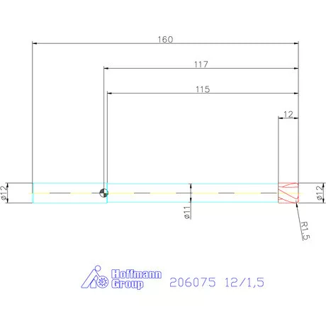 Garant VHM tóruszmaró 12/1,5 mm