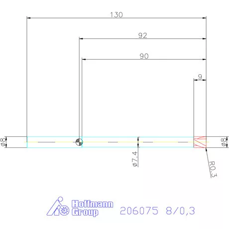 Garant VHM tóruszmaró 8/0,3 mm