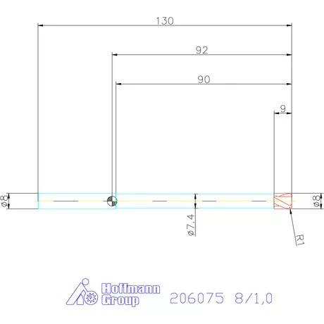 Garant VHM tóruszmaró 8/1,0 mm