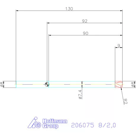 Garant VHM tóruszmaró 8/2,0 mm