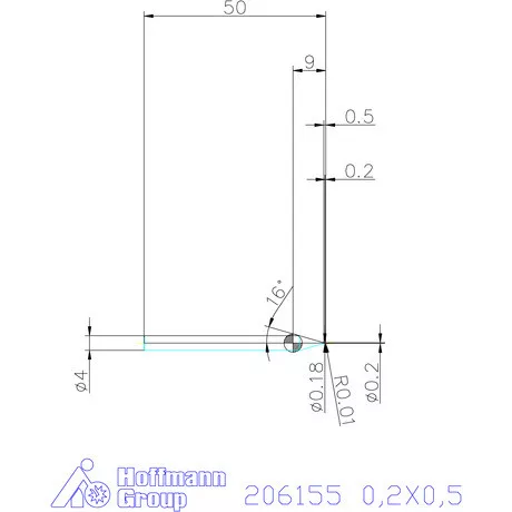 Garant Garant Diabolo VHM tóruszmaró R 1 0,05 0,2X0,5 mm